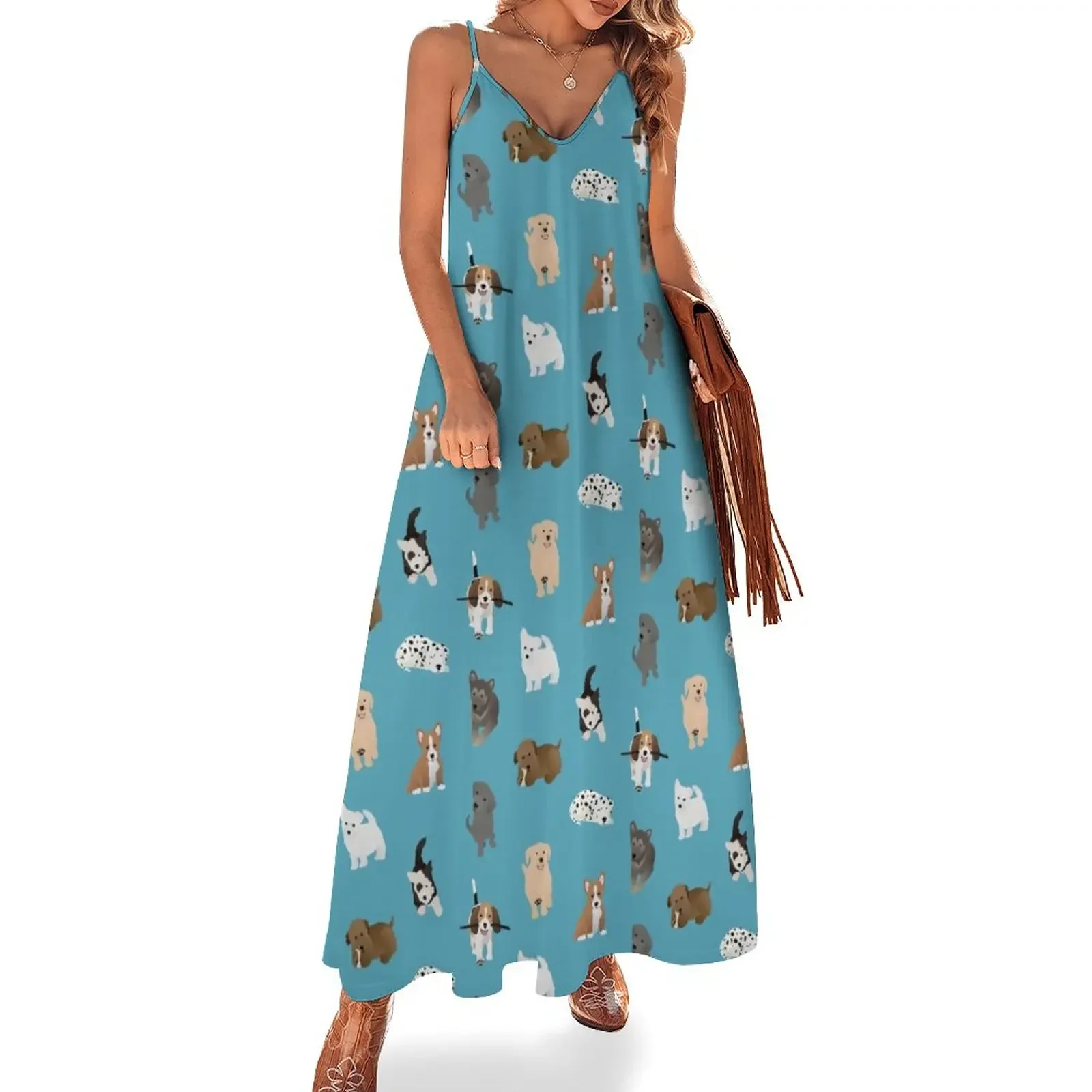puppies (blue) Sleeveless Dress chic and elegant woman dress evening dress women women summer
puppies (blue) Sleeveless Dress chic and elegant woman dress evening dress women women summer