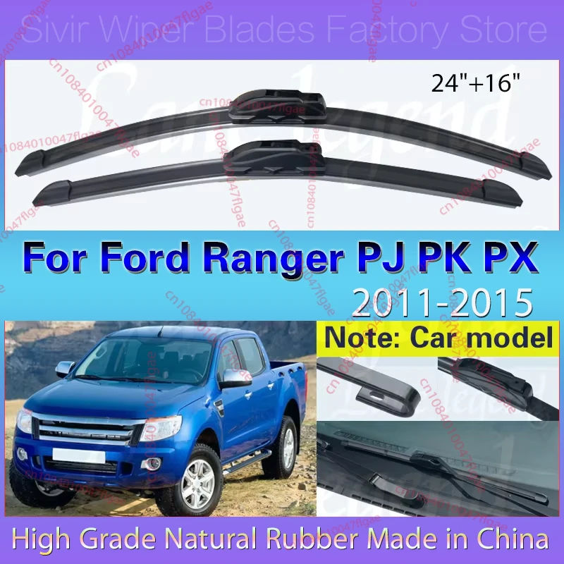 For Ford Ranger PJ PK PX 2011 - 2015 Car Wiper Front Wiper Blades Windshield Windscreen Window Car Rain Brushes 2013 2014 24"16"
For Ford Ranger PJ PK PX 2011 - 2015 Car Wiper Front Wiper Blades Windshield Windscreen Window Car Rain Brushes 2013 2014 24"16"