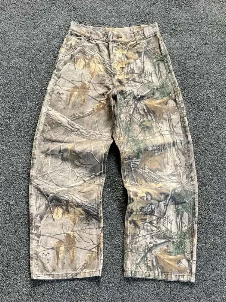 Fashion Street Camouflage Printed Straight Pants Men's Vintage Washed Wide Leg Trousers Male Summer Amrican Casual Beach Jeans
Fashion Street Camouflage Printed Straight Pants Men's Vintage Washed Wide Leg Trousers Male Summer Amrican Casual Beach Jeans