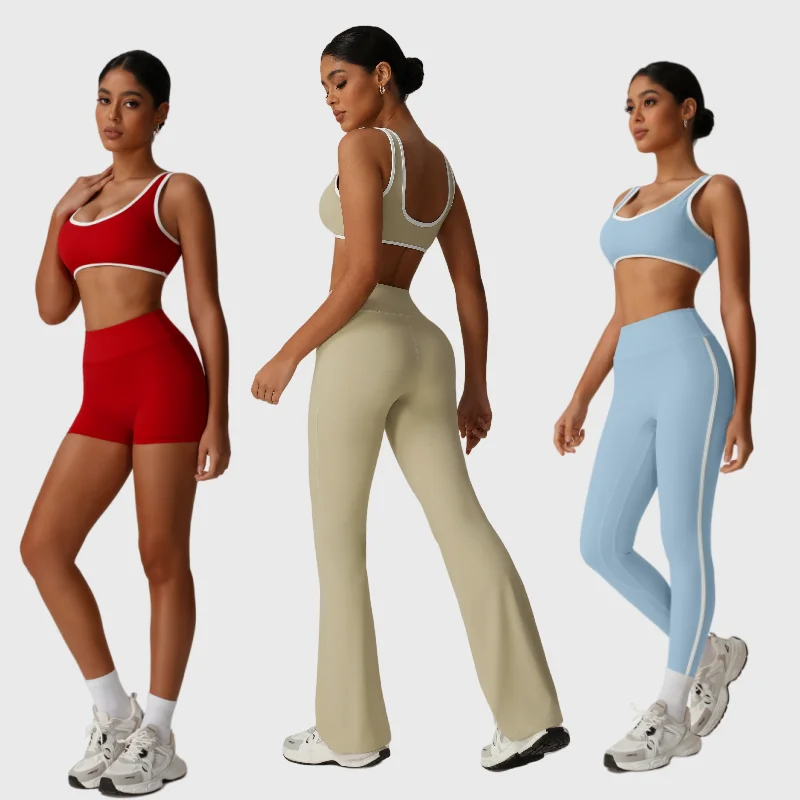 Yoga Suit Sports Fitness High Waist Hip Lift Slim Contrast Color High Elastic Shorts Sports Bra Workout Clothes Gym Leggings Set
Yoga Suit Sports Fitness High Waist Hip Lift Slim Contrast Color High Elastic Shorts Sports Bra Workout Clothes Gym Leggings Set