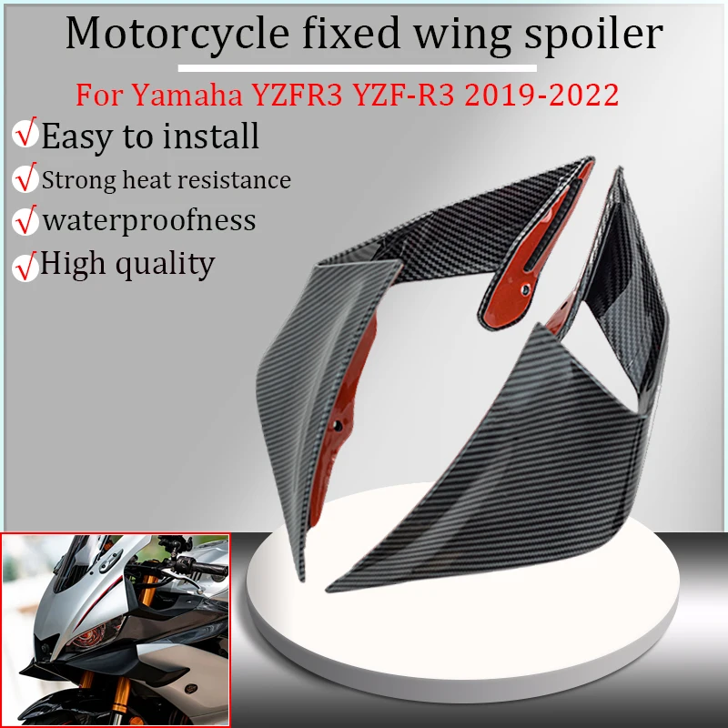 For Yamaha YZFR3 YZF-R3 2019-2022 2020 2021 Motorcycle New Dynamic Wings, Side Wings, Fixed Wing fairings, Small Wings
For Yamaha YZFR3 YZF-R3 2019-2022 2020 2021 Motorcycle New Dynamic Wings, Side Wings, Fixed Wing fairings, Small Wings