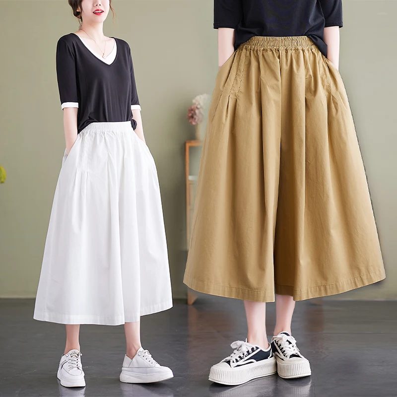 Summer New plus Size Loose Wide Leg Seven-Foot Pants Women's Casual Versatile Slimming Loose Fit Casual Trousers for Ladies
Summer New plus Size Loose Wide Leg Seven-Foot Pants Women's Casual Versatile Slimming Loose Fit Casual Trousers for Ladies