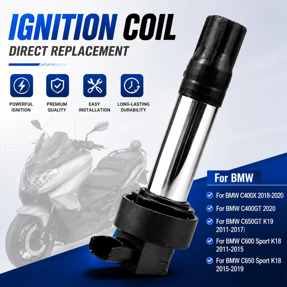 Motorcycle Ignition Coil for BMW C400X C400GT C650GT C600 C650 Sport Motorbike Ignition System Replacement Parts 7729707-02
Motorcycle Ignition Coil for BMW C400X C400GT C650GT C600 C650 Sport Motorbike Ignition System Replacement Parts 7729707-02