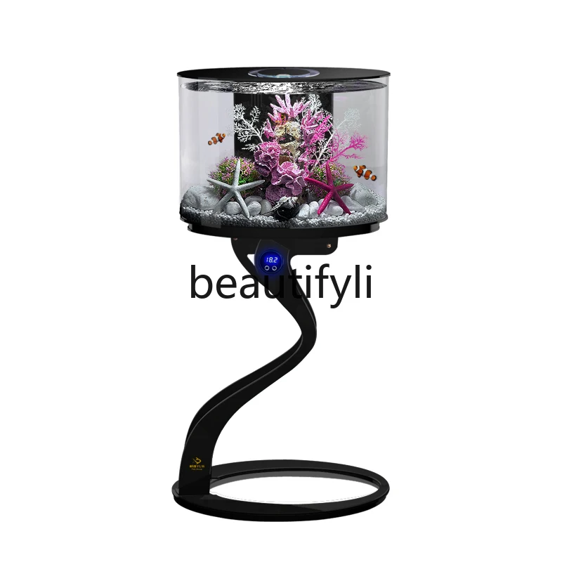 Ecological floor living room small goldfish tank creative lazy landscaping fish tank
Ecological floor living room small goldfish tank creative lazy landscaping fish tank