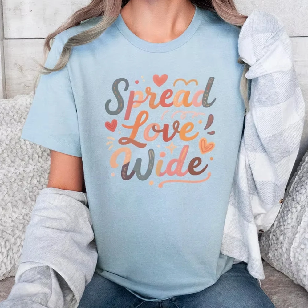 Crew Neck Graphic Tees Street Wear Colorful Cute Cartoon Letters Printing Spread Love Widely Y2K Women‘s Clothes Cotton
Crew Neck Graphic Tees Street Wear Colorful Cute Cartoon Letters Printing Spread Love Widely Y2K Women‘s Clothes Cotton
