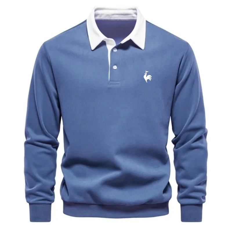 Autumn and Winter Men's Exquisite Embroidery 100% Pure Cotton Long Sleeved Polo Shirt Fashionable Casual Warm Top
Autumn and Winter Men's Exquisite Embroidery 100% Pure Cotton Long Sleeved Polo Shirt Fashionable Casual Warm Top