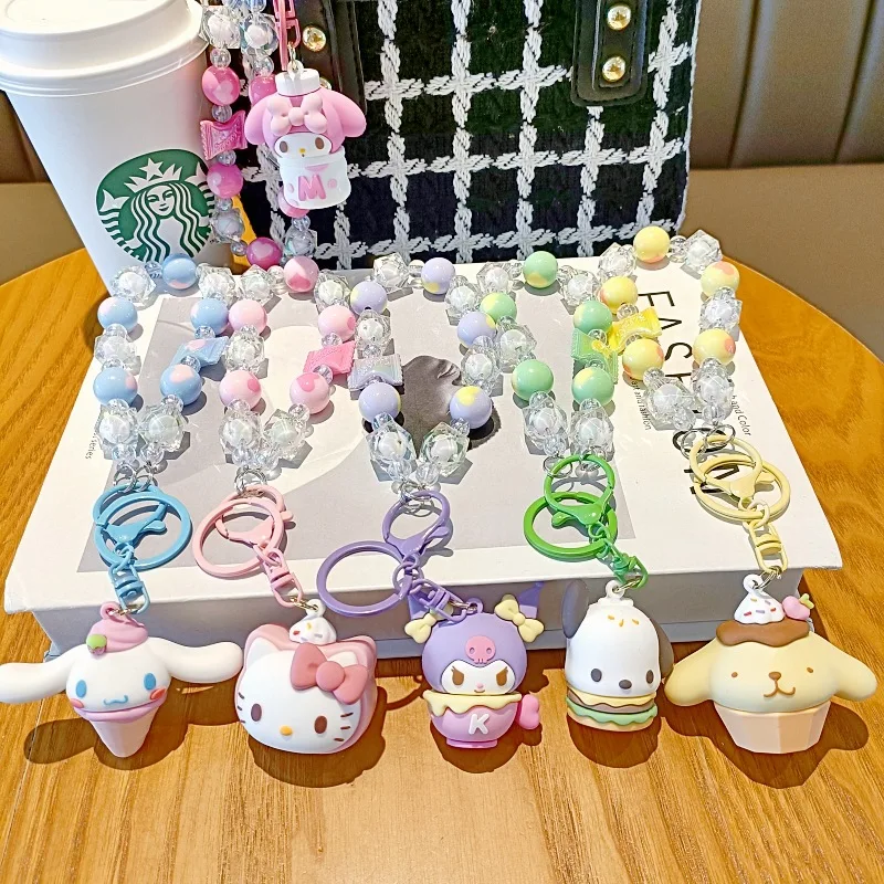 Pearl Chain Snacks Sanrio Melody Hello Kitty Kuromi Cartoon Doll Bracelet Cute Girl Backpack Pendant Car Key Phone Chain
Pearl Chain Snacks Sanrio Melody Hello Kitty Kuromi Cartoon Doll Bracelet Cute Girl Backpack Pendant Car Key Phone Chain