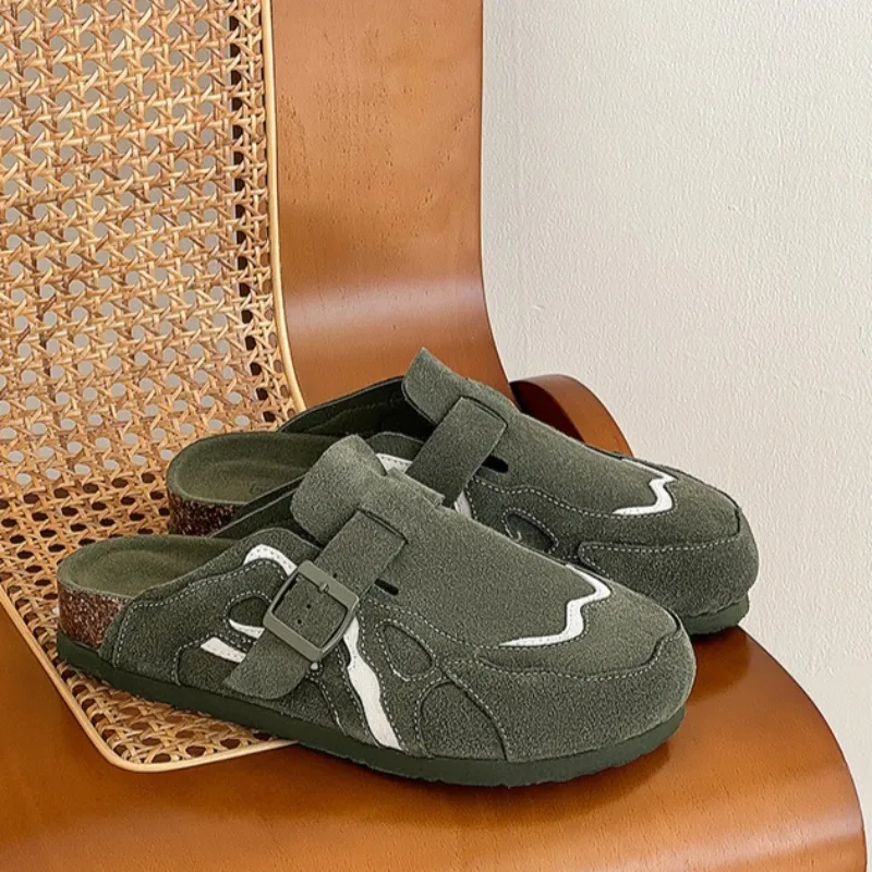 New Womens Shoes Retro Luxury Suede Platform Mueller Slippers for Woman Fashion Baotou Casual Shoes Designer Shoes Zapatos Mujer
New Womens Shoes Retro Luxury Suede Platform Mueller Slippers for Woman Fashion Baotou Casual Shoes Designer Shoes Zapatos Mujer