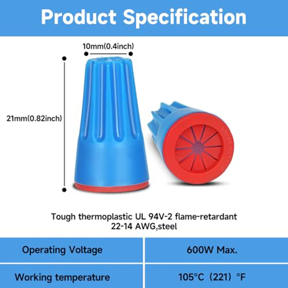 Waterproof Wire Connectors 50PCS IP65 Sealed Screw for 22AWG 14AWG and 22AWG 8AWG Cables Outdoor Wiring Solutions
Waterproof Wire Connectors 50PCS IP65 Sealed Screw for 22AWG 14AWG and 22AWG 8AWG Cables Outdoor Wiring Solutions