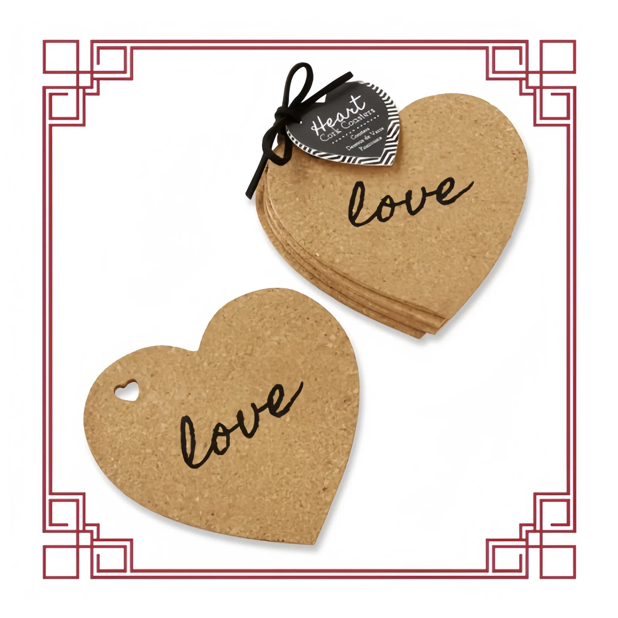 4-Pack Heart Shaped Drink Pads, Natural Cork Absorbent Protectors for Table Surfaces and Glassware
4-Pack Heart Shaped Drink Pads, Natural Cork Absorbent Protectors for Table Surfaces and Glassware