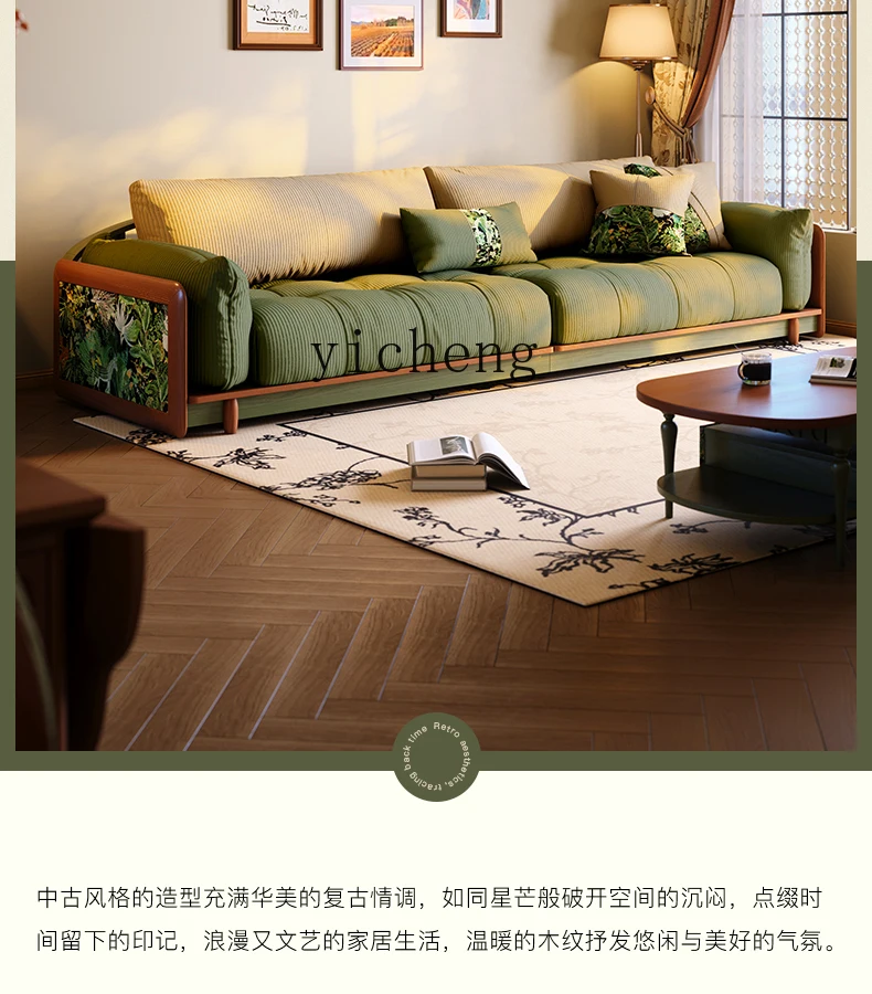 XL retro solid wood fabric sofa ash wood green corduroy straight row three-person sofa
XL retro solid wood fabric sofa ash wood green corduroy straight row three-person sofa