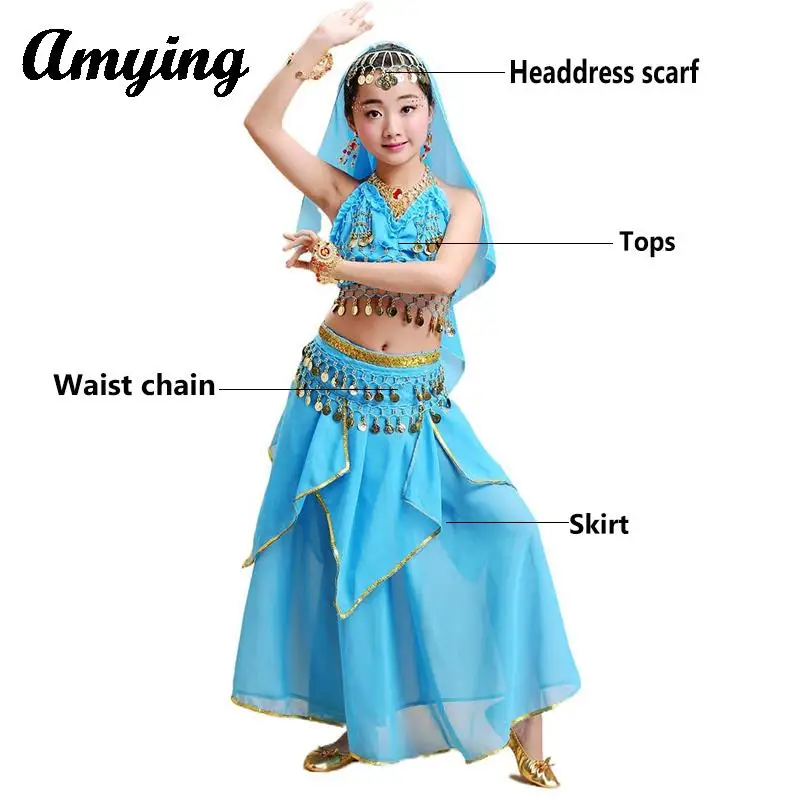 4PCS Belly Dance Costume Set For Girls Arabic Sequin Clothes Children Indian Dance Outfit Kids Performance Practice Clothing
4PCS Belly Dance Costume Set For Girls Arabic Sequin Clothes Children Indian Dance Outfit Kids Performance Practice Clothing