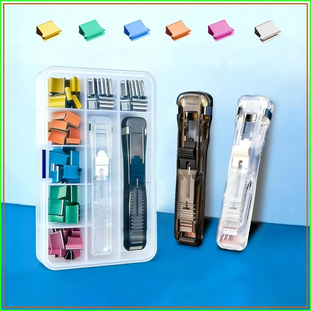 Reusable Portable Binder Clip Stapler Set (2-Pack) – 40-Sheet Capacity, 140 Metal Refill Clips, Ideal for Home, School, Office
Reusable Portable Binder Clip Stapler Set (2-Pack) – 40-Sheet Capacity, 140 Metal Refill Clips, Ideal for Home, School, Office