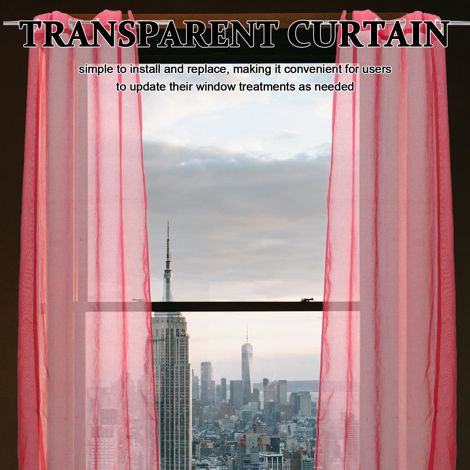 2pcs Solid Color Long Sheer Curtains Christmas Red Bedroom Living Room Window Treatments Easy Install Bathroom Kitchen
2pcs Solid Color Long Sheer Curtains Christmas Red Bedroom Living Room Window Treatments Easy Install Bathroom Kitchen