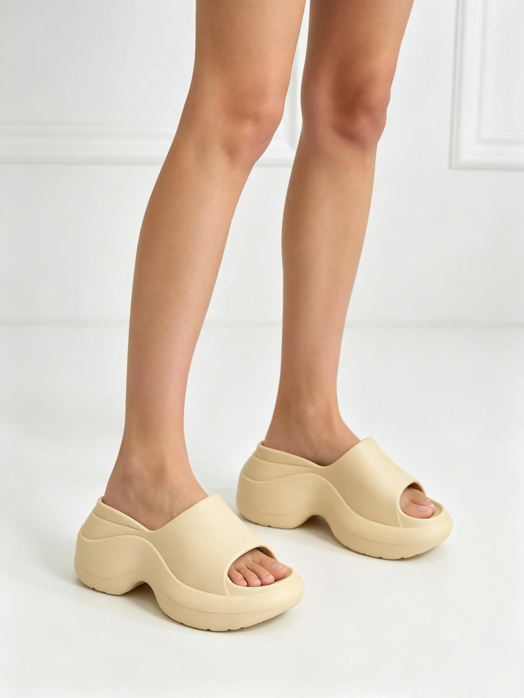 Pantuflas casuales extra gruesas de alta calidad para mujer, antideslizantes, con plataforma para aumentar la altura, pantuflas de suela gruesa, zapatos de playa Pantuflas casuales extra gruesas de alta calidad para mujer, antideslizantes, con plataforma para aumentar la altura, pantuflas de suela gruesa, zapatos de playa