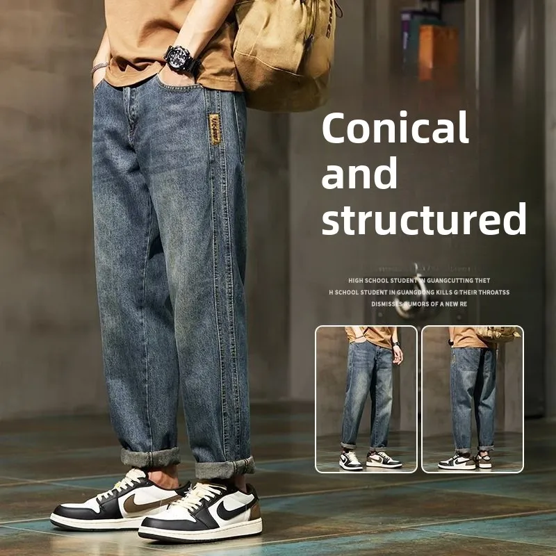 Vintage Loose Fit Straight Leg Men's Jeans Casual Trousers New Arrival Spring Autumn Fashion Simple Stylish Hong Kong Style
Vintage Loose Fit Straight Leg Men's Jeans Casual Trousers New Arrival Spring Autumn Fashion Simple Stylish Hong Kong Style