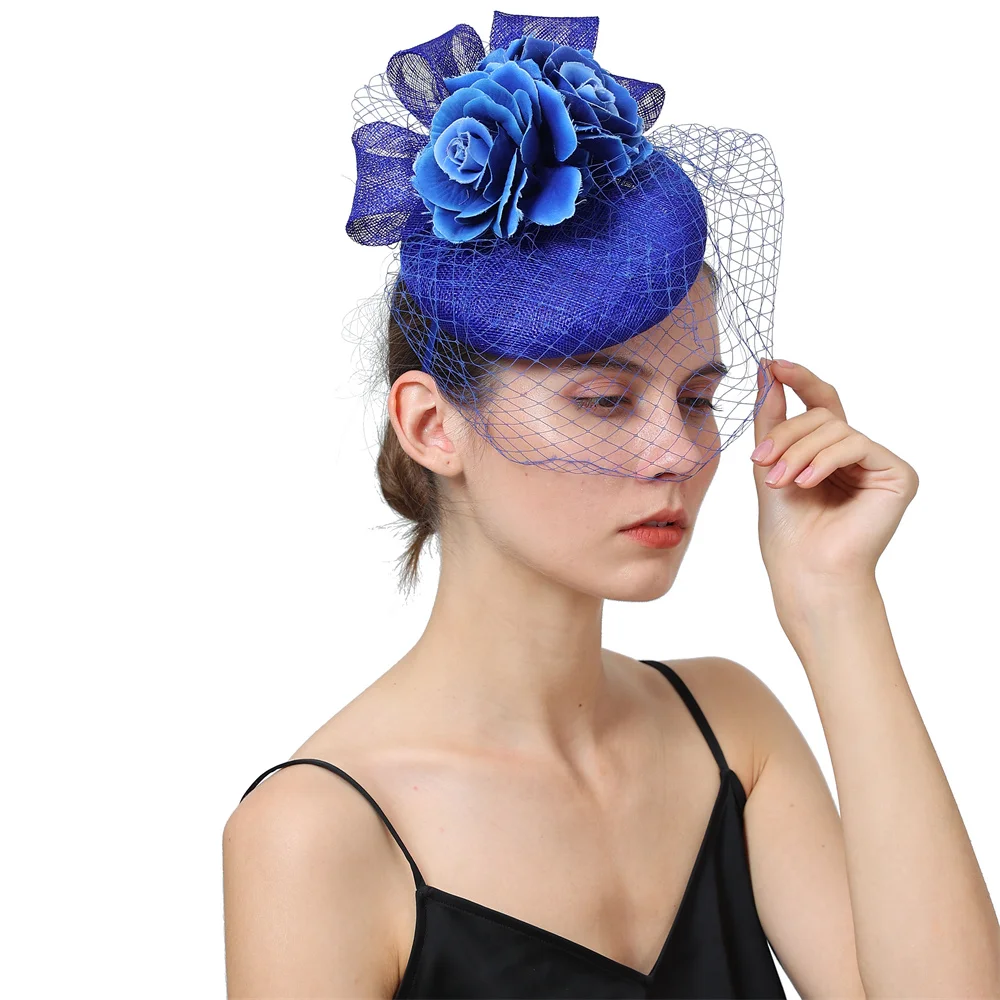 High Quality Sinamay Fascinator Hat Wedding Elegant Women Small Hair Top Hats Party Dinner Occasion Flower Veil Hair Accessories
High Quality Sinamay Fascinator Hat Wedding Elegant Women Small Hair Top Hats Party Dinner Occasion Flower Veil Hair Accessories