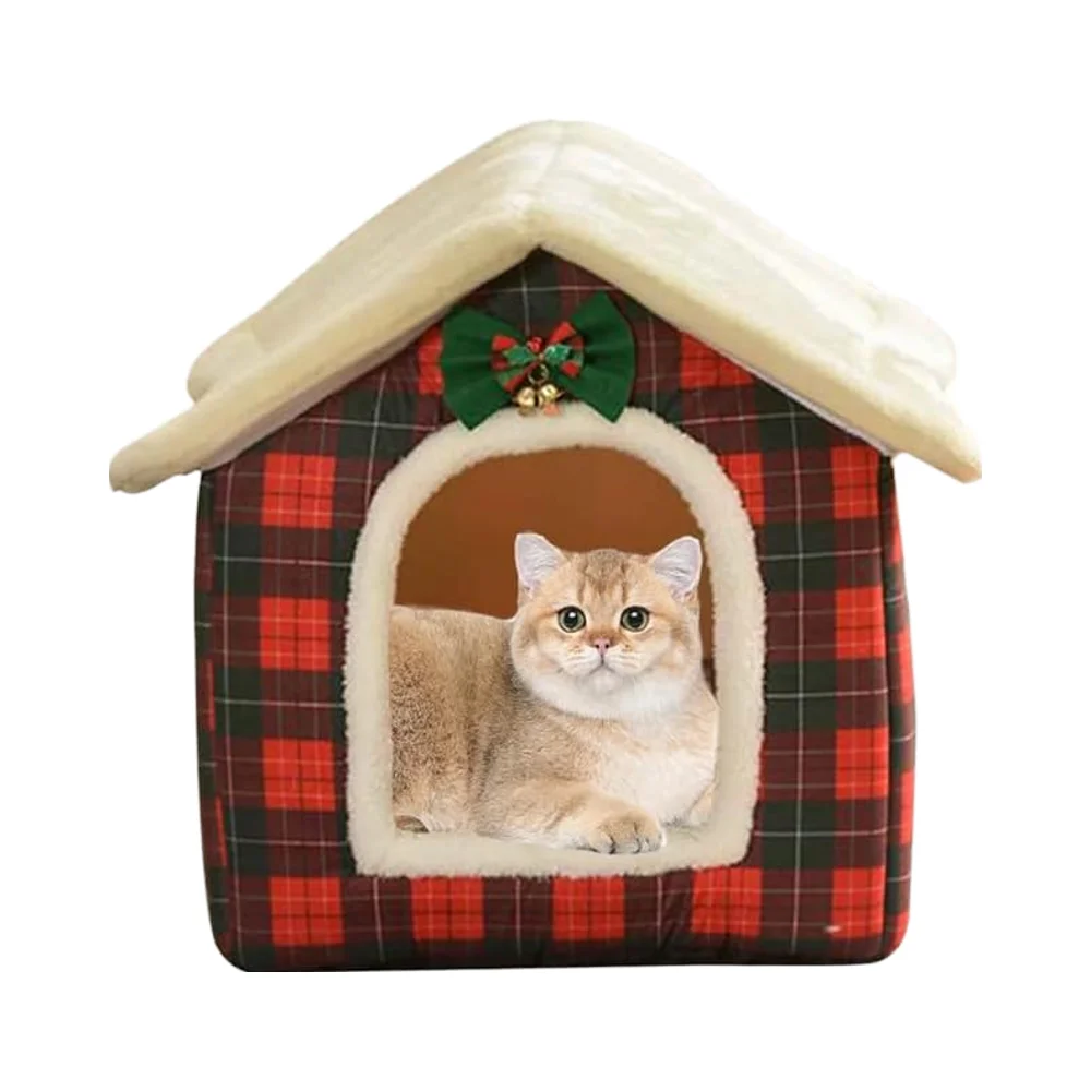 Luxury Plaid Christmas Cat Bed Tent Sustainable Foldable Corduroy Summer Cooling Winter Cave Washable Pet Cage for Indoor Pets
Luxury Plaid Christmas Cat Bed Tent Sustainable Foldable Corduroy Summer Cooling Winter Cave Washable Pet Cage for Indoor Pets