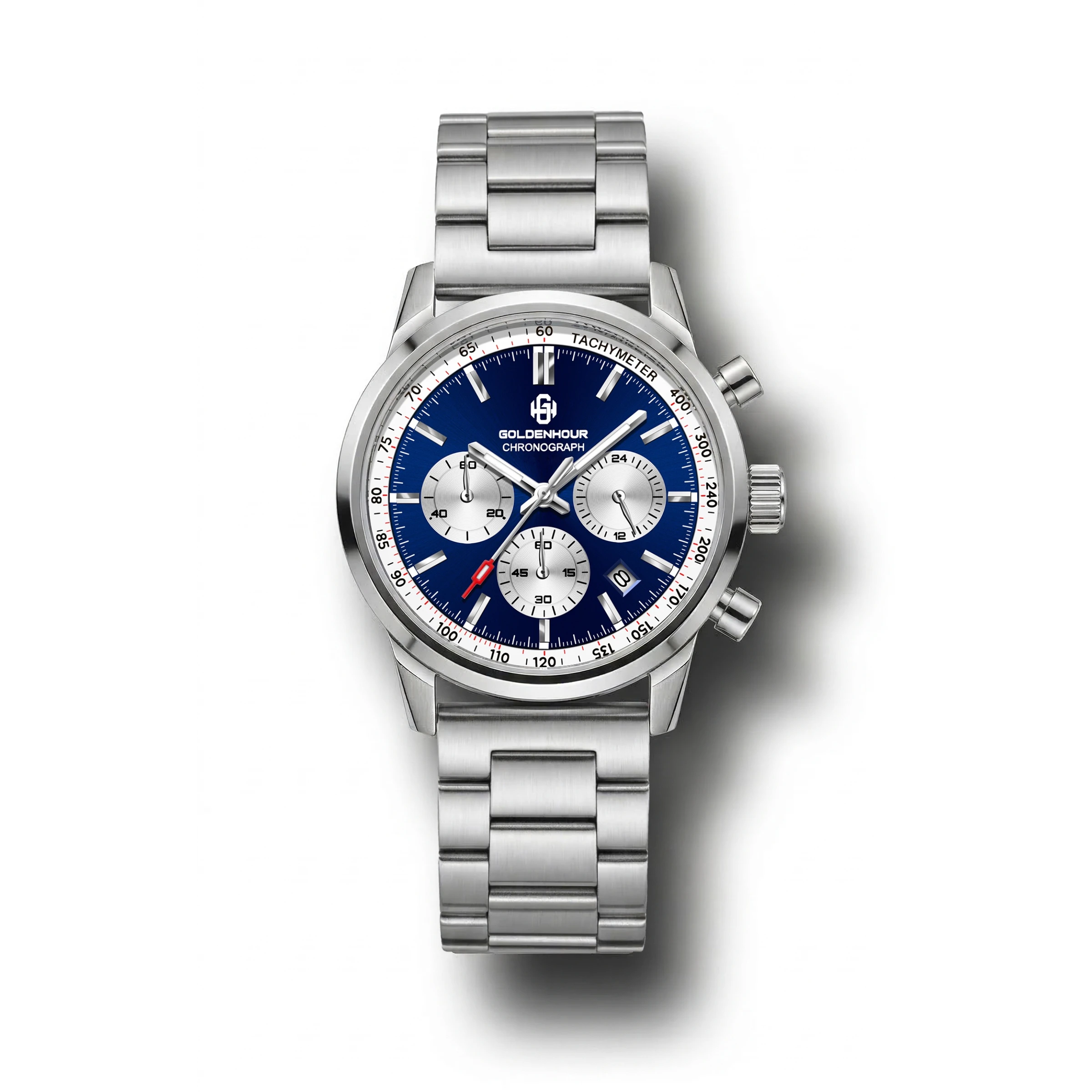 GOLDEN HOUR Luxury Watch for Men Blue Chronograph Stainless Steel Waterproof Luminous Sports Quartz Wristwatch Relogio Masculino
GOLDEN HOUR Luxury Watch for Men Blue Chronograph Stainless Steel Waterproof Luminous Sports Quartz Wristwatch Relogio Masculino