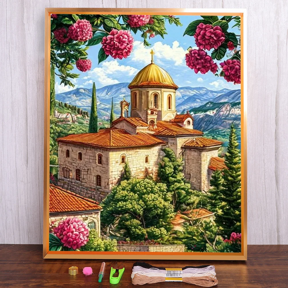 Scenery Flower Church Printed 11CT Cross-Stitch Embroidery Complete Kit Painting Hobby Craft Sewing Needle Jewelry Home Decor
Scenery Flower Church Printed 11CT Cross-Stitch Embroidery Complete Kit Painting Hobby Craft Sewing Needle Jewelry Home Decor
