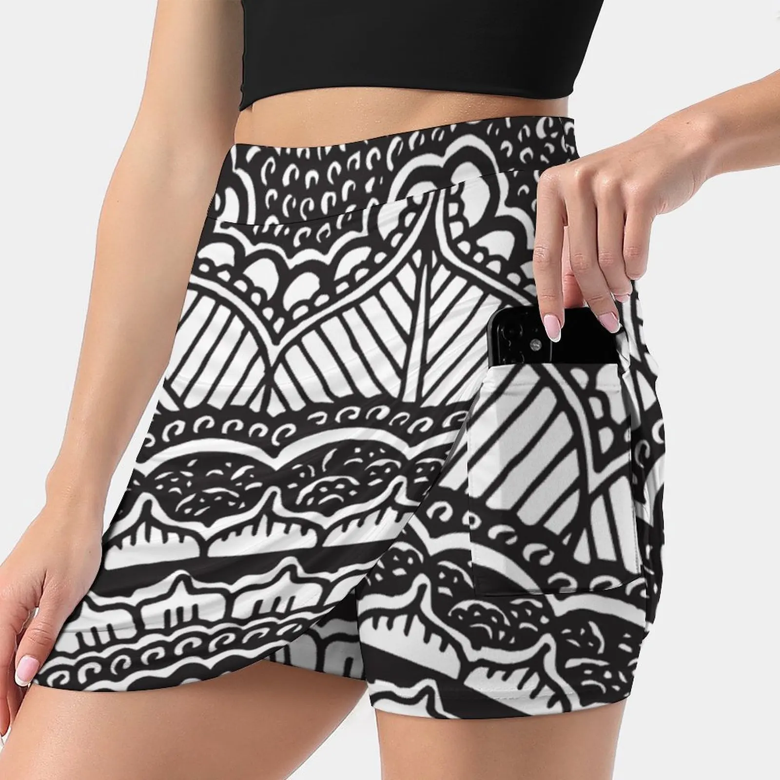 Blooming Henna Flower | | Black And White | | Floral | | Summer Women'Sshorts Skirt 2 In 1 Fitness Yoga Skirt Tennis Skirts
Blooming Henna Flower | | Black And White | | Floral | | Summer Women'Sshorts Skirt 2 In 1 Fitness Yoga Skirt Tennis Skirts