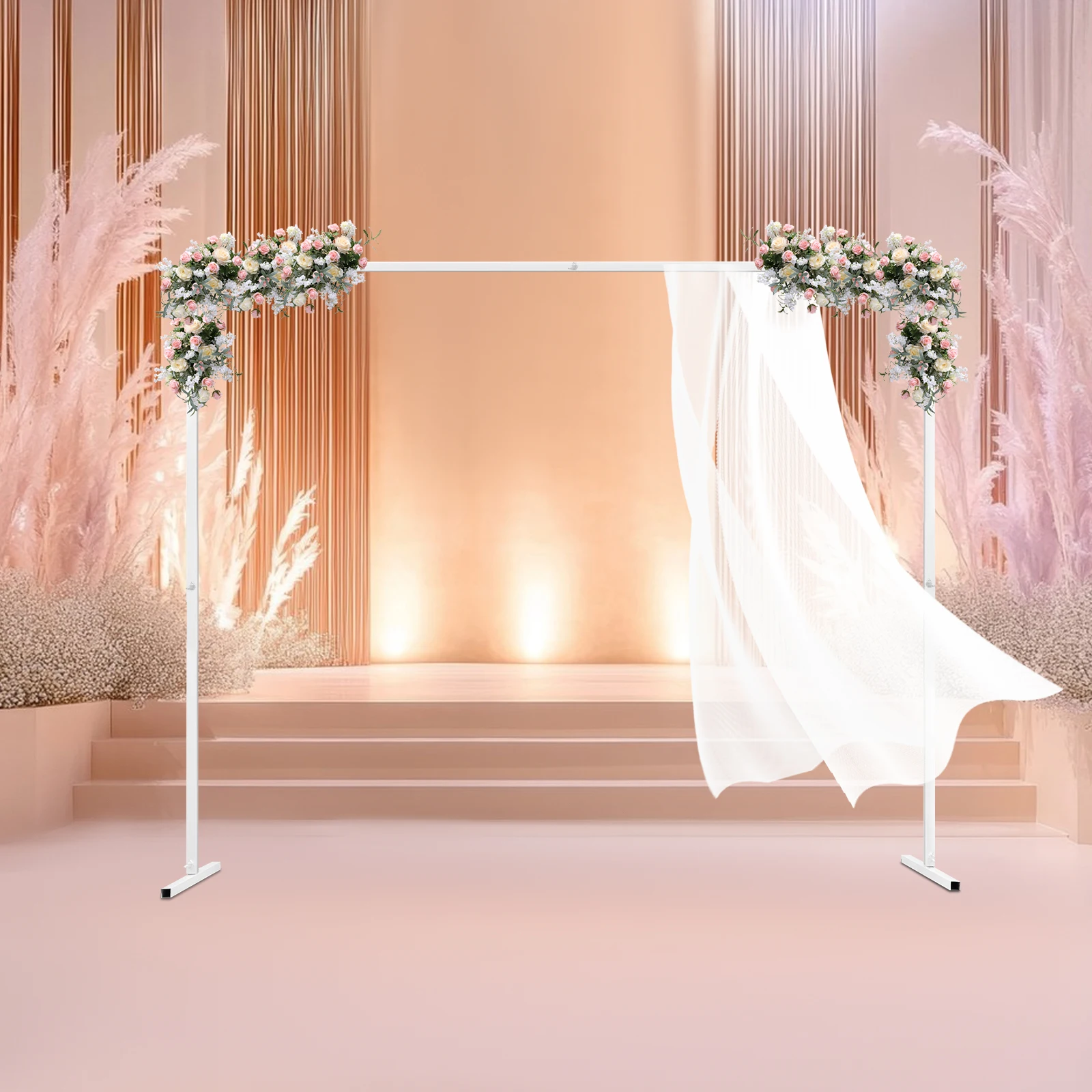 Wedding Arch, 2x2m White Wedding Arch Stand with 25mm Square Pipe, Sturdy Metal Frame for Outdoor Indoor Ceremony Decorations
Wedding Arch, 2x2m White Wedding Arch Stand with 25mm Square Pipe, Sturdy Metal Frame for Outdoor Indoor Ceremony Decorations