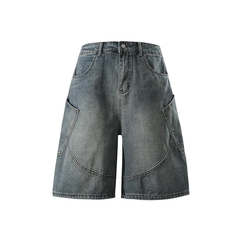 New Denim Shorts For Men Loose Straight Leg Cargo Pants Vintage American Retro Casual Summer Wear
New Denim Shorts For Men Loose Straight Leg Cargo Pants Vintage American Retro Casual Summer Wear