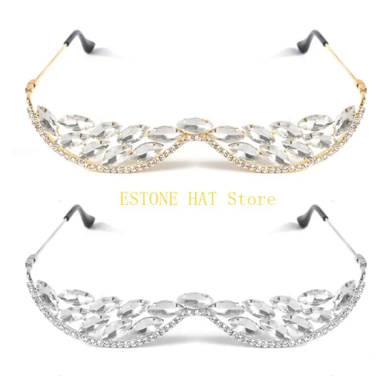 49MF полукадровые очки со стразами, ювелирные изделия для лица, хрустальные очки без линз
49MF полукадровые очки со стразами, ювелирные изделия для лица, хрустальные очки без линз