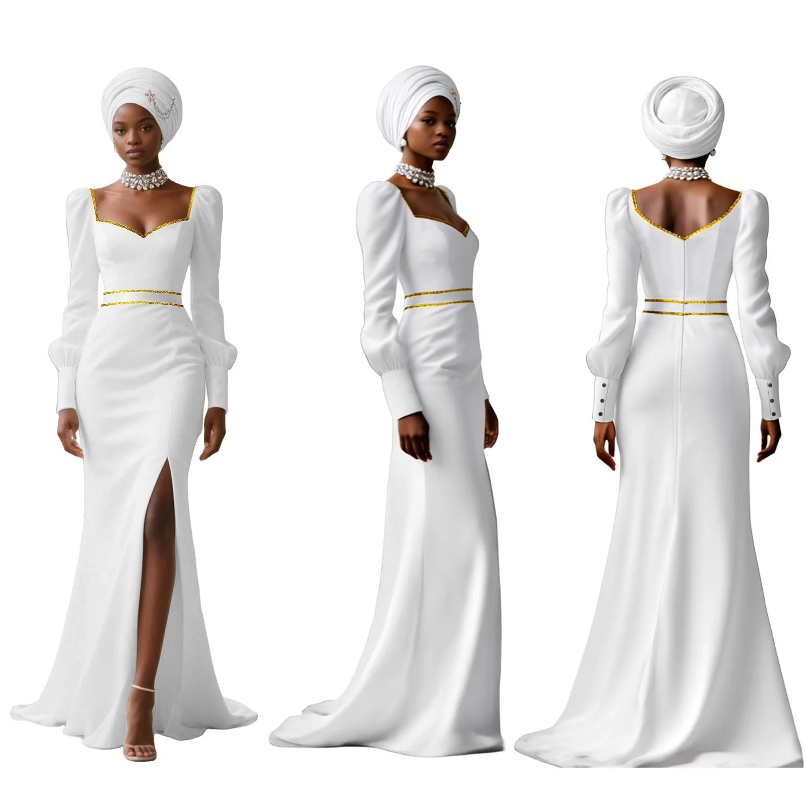 DBQ African Women's Maxi Dress Summer Solid Color Strapless Side Slit Flare Design Includes Headwrap for Wedding Party 52067
DBQ African Women's Maxi Dress Summer Solid Color Strapless Side Slit Flare Design Includes Headwrap for Wedding Party 52067