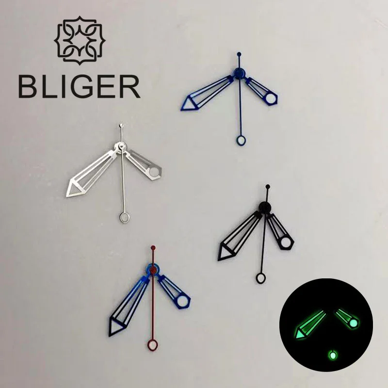 Наручные часы BLIGER, дизайн с вырезами, зеленые светящиеся указки, подходит для движения NH35, запчасти для часов, аксессуары
Наручные часы BLIGER, дизайн с вырезами, зеленые светящиеся указки, подходит для движения NH35, запчасти для часов, аксессуары