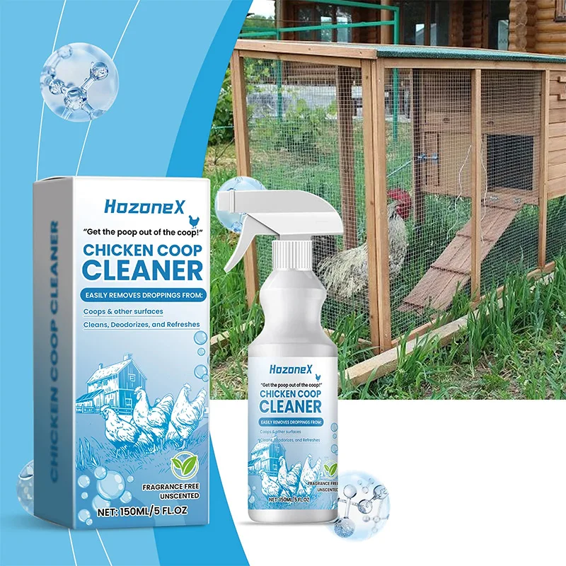 150ml Chicken Coop Cleaner Spray Unscented Poultry Coop Deodorizer Gentle Stain Dropping Remover For Coop Farm Animal Housing
150ml Chicken Coop Cleaner Spray Unscented Poultry Coop Deodorizer Gentle Stain Dropping Remover For Coop Farm Animal Housing