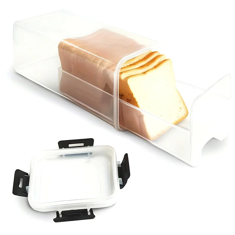 Bread Box with Lid Reusable Sandwich Bread Pasta Storage Box Clear Plastic Food Storage Container For Kitchen Organization
Bread Box with Lid Reusable Sandwich Bread Pasta Storage Box Clear Plastic Food Storage Container For Kitchen Organization