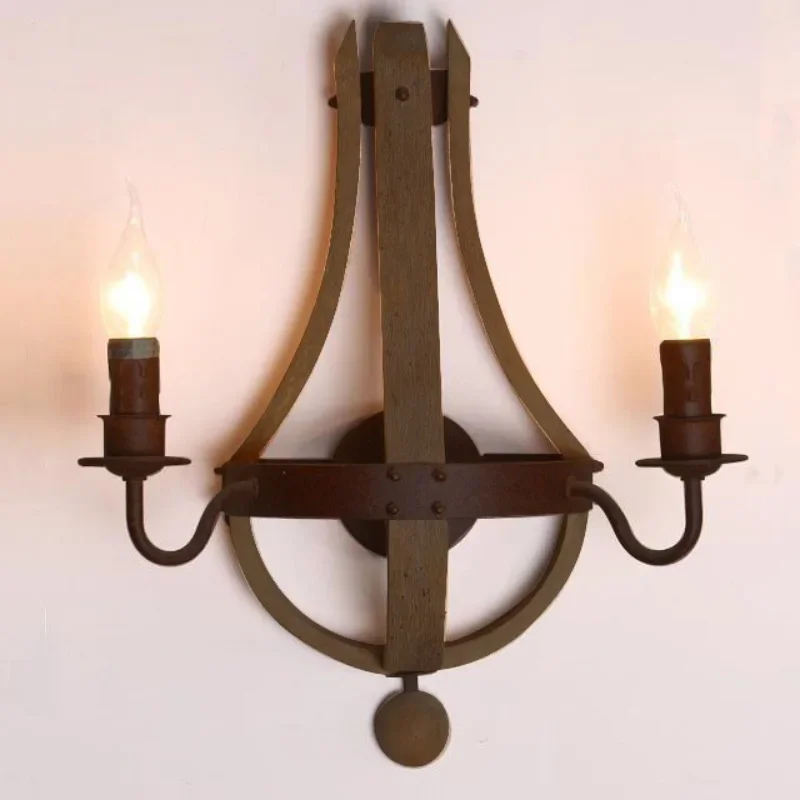 American Rural Wooden Wall Lamp Living Room Bedroom Creative Industrial Candle Light Fixture Corridor Staircase Decor Lighting
American Rural Wooden Wall Lamp Living Room Bedroom Creative Industrial Candle Light Fixture Corridor Staircase Decor Lighting