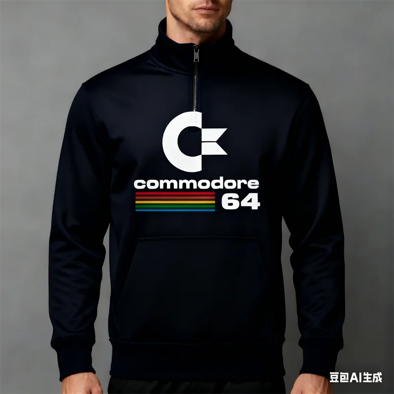 Retro Men's Half-zip Stand Collar Tops Autumn Commodore 64 Printed Long Sleeve Sweatshirts Loose Breathable Quick Dry Daily Tops
Retro Men's Half-zip Stand Collar Tops Autumn Commodore 64 Printed Long Sleeve Sweatshirts Loose Breathable Quick Dry Daily Tops