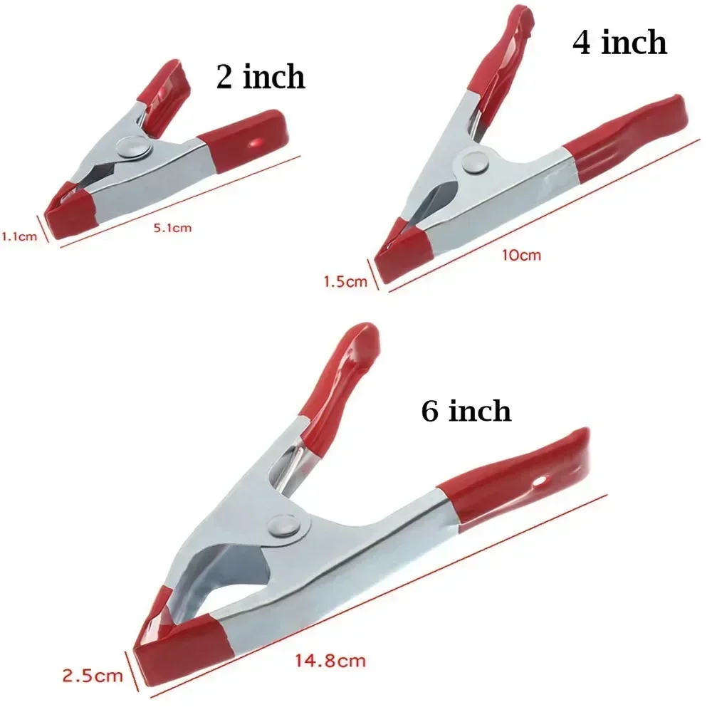 2/4/6 Inch Metal Heavy Duty Spring Clamps Crocodile Clip Red Rubber Tips Tool Clips Grip Holder Home Improvement Hardware
2/4/6 Inch Metal Heavy Duty Spring Clamps Crocodile Clip Red Rubber Tips Tool Clips Grip Holder Home Improvement Hardware