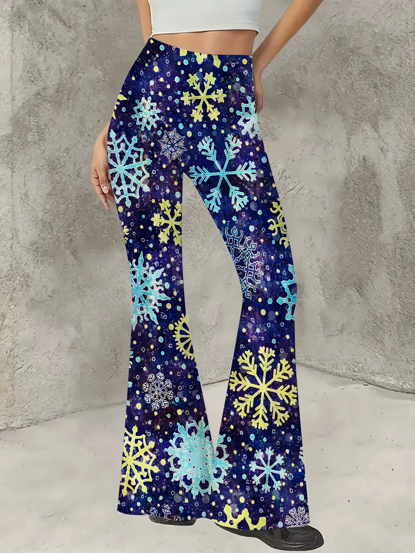 Y2K Graphic Print Flare Pants Women High Waist Knit Bell Bottom Trousers
Y2K Graphic Print Flare Pants Women High Waist Knit Bell Bottom Trousers