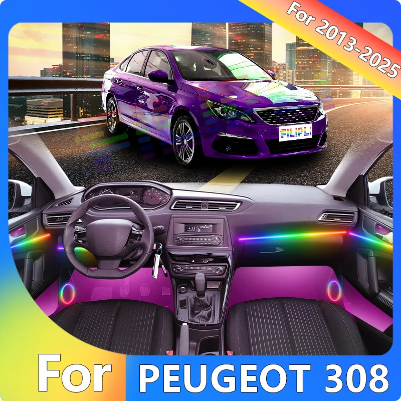 FILIPLI For The PEUGEOT 308 For 2017 Multi Colour RGB Voice Control Car LED Mood Light Cyberpunk Music Sync Car Ambient Lights
FILIPLI For The PEUGEOT 308 For 2017 Multi Colour RGB Voice Control Car LED Mood Light Cyberpunk Music Sync Car Ambient Lights
