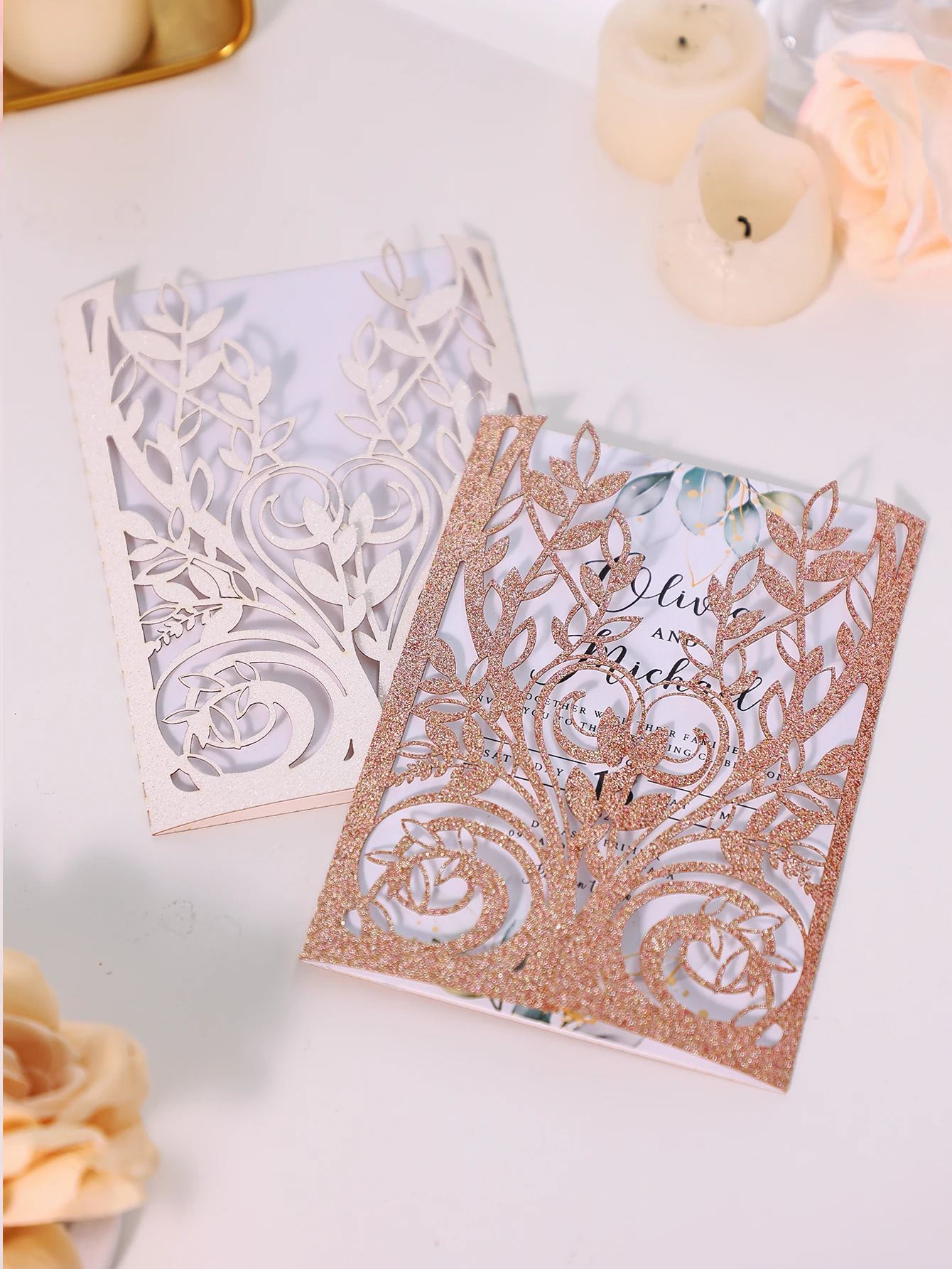 Love Collection Invitation Envelopes Exquisite Rose Gold Lace Envelopes / Forest-Themed Envelopes
Love Collection Invitation Envelopes Exquisite Rose Gold Lace Envelopes / Forest-Themed Envelopes