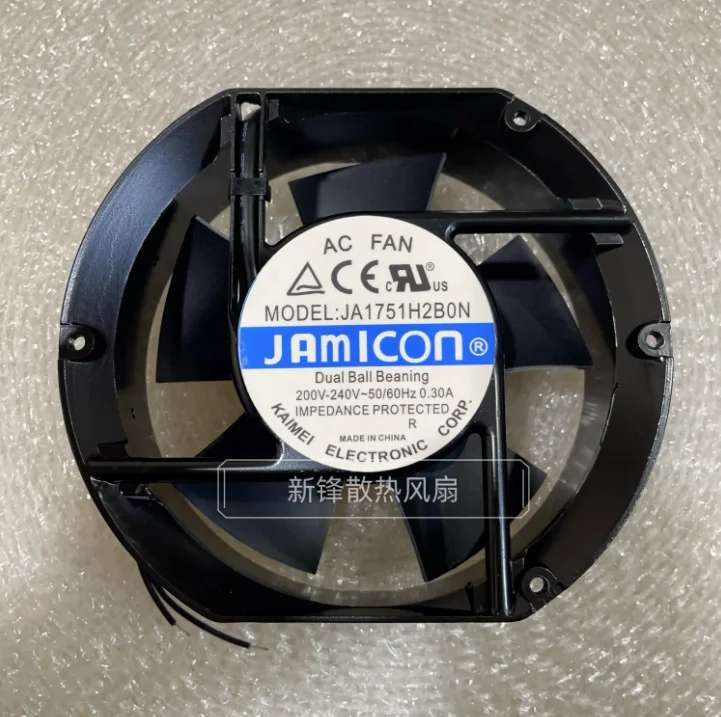 JAMICON JA17251H2B0N AC 220-240V 0.30A 172x150x51mm 2-Wire Server Cooling Fan
JAMICON JA17251H2B0N AC 220-240V 0.30A 172x150x51mm 2-Wire Server Cooling Fan