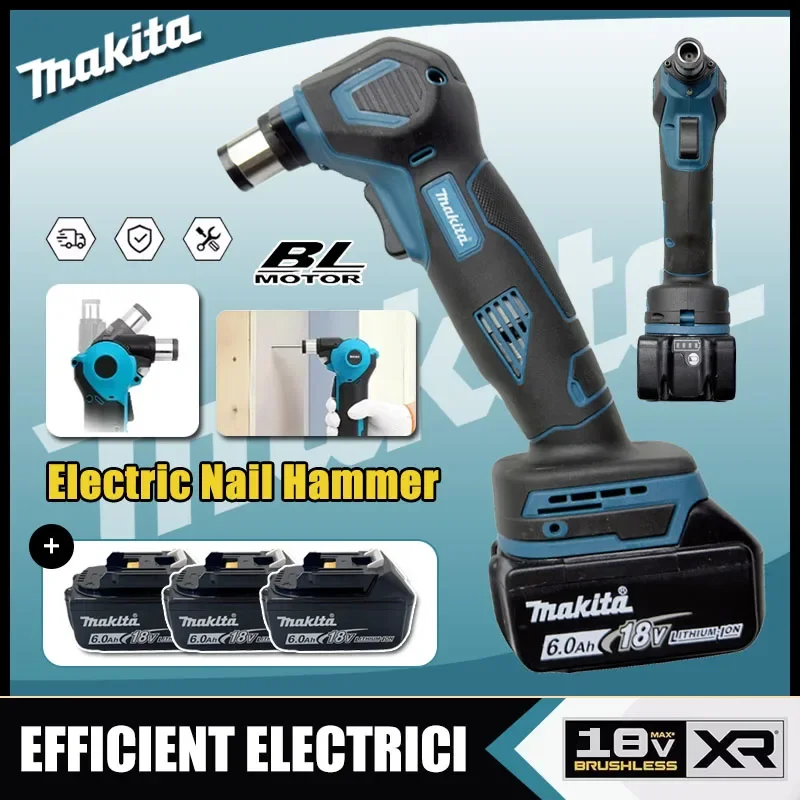 Makita Cordless Auto Hammer Palm Nailer Electric Nail Hammer 19000 RPM Rechargeable Handheld Power Tool For 18V Battery
Makita Cordless Auto Hammer Palm Nailer Electric Nail Hammer 19000 RPM Rechargeable Handheld Power Tool For 18V Battery