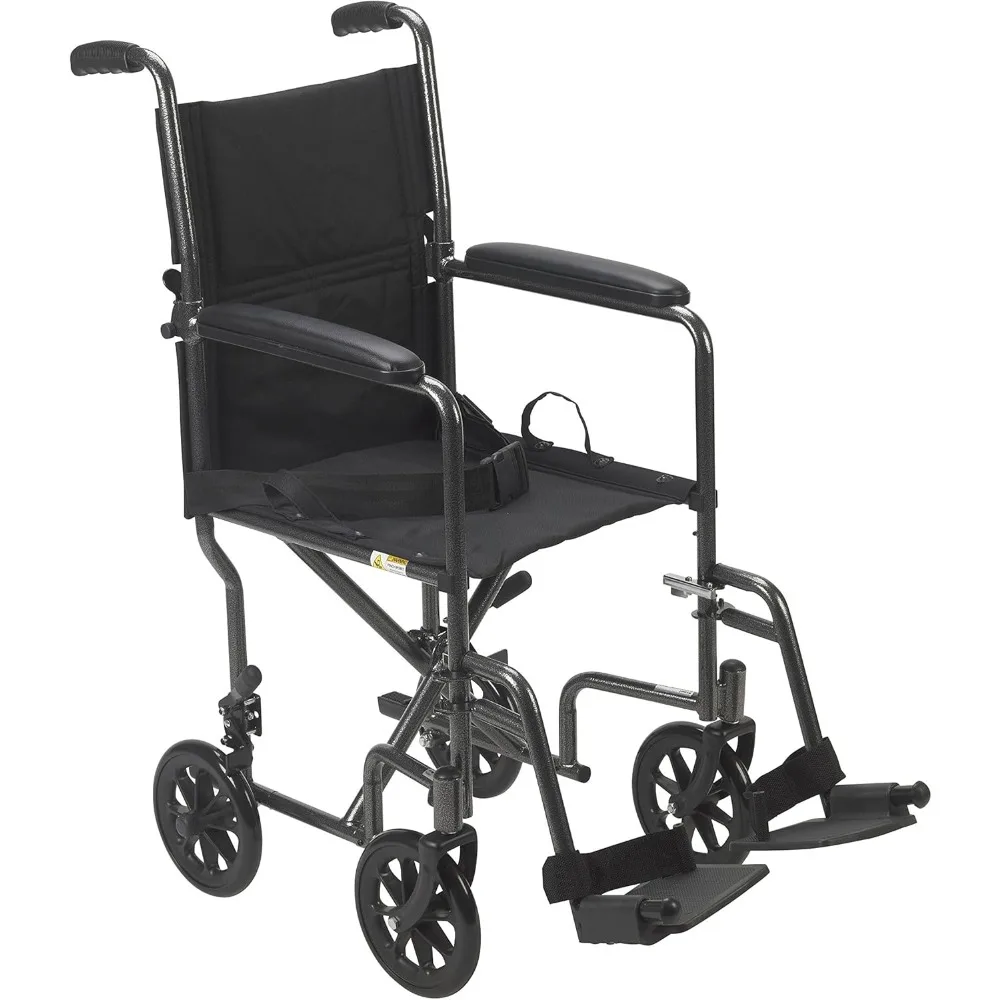 TR39E-SV Lightweight Folding Transport Wheelchair with Swing-Away Footrest, Silver
TR39E-SV Lightweight Folding Transport Wheelchair with Swing-Away Footrest, Silver