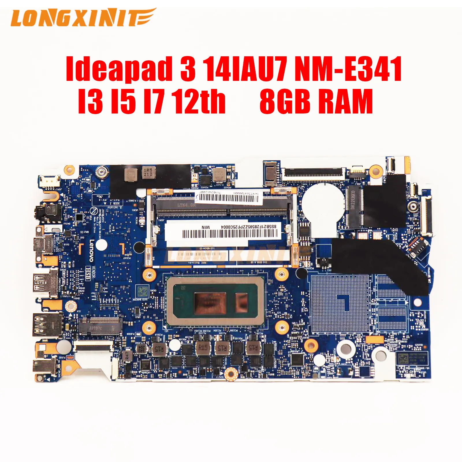 Женская материнская плата для ноутбука Lenovo Ideapad 1 14IAU7 с искусственными элементами памяти, 8 ГБ ОЗУ.
Женская материнская плата для ноутбука Lenovo Ideapad 1 14IAU7 с искусственными элементами памяти, 8 ГБ ОЗУ.