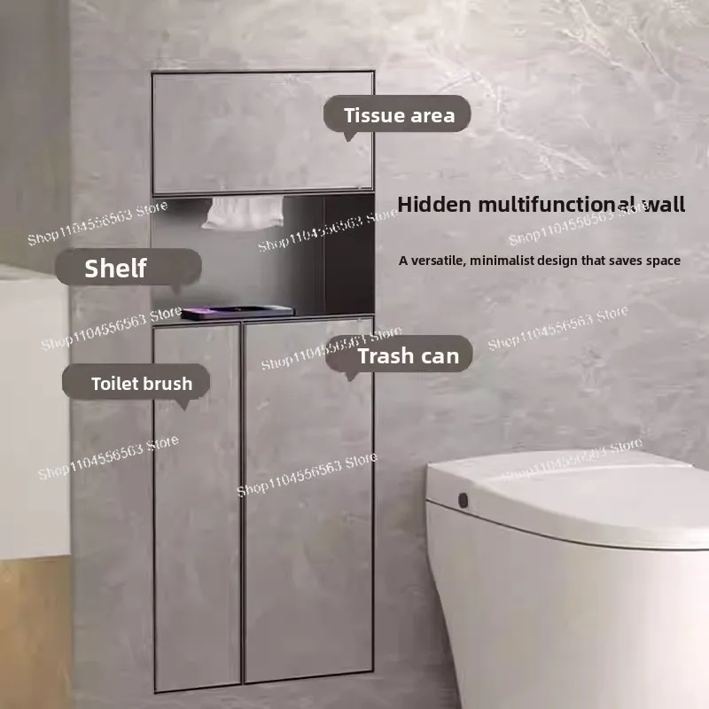 Hidden Stainless Steel Wall-Mounted Toilet Brush Storage Cabinet for Bathroom
Hidden Stainless Steel Wall-Mounted Toilet Brush Storage Cabinet for Bathroom