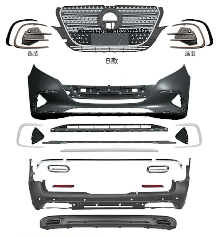 OUYE for Benz Vito W447 W448 2016-2019 V Class Body Kit Upgrade AMG Grille and Front Rear Bumper New Condition Plastic Material
OUYE for Benz Vito W447 W448 2016-2019 V Class Body Kit Upgrade AMG Grille and Front Rear Bumper New Condition Plastic Material