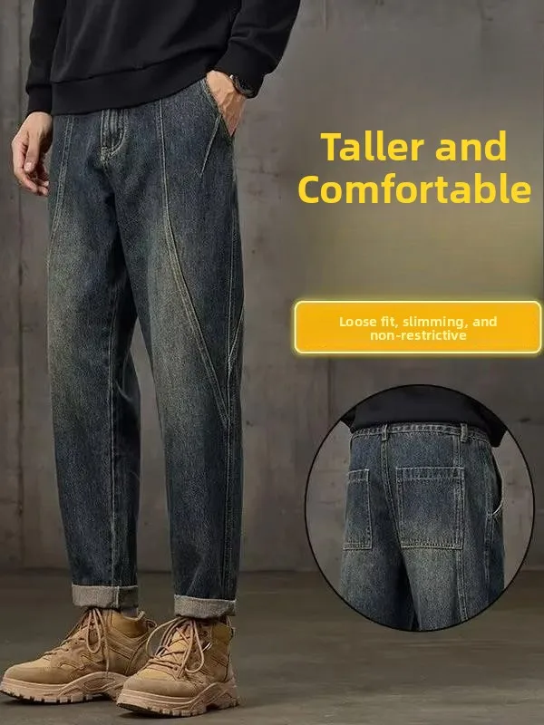 Retro Japanese Style Men's Jeans Straight Leg Loose Workwear American Casual All-Match Long Pants Autumn Winter Fashion Brand
Retro Japanese Style Men's Jeans Straight Leg Loose Workwear American Casual All-Match Long Pants Autumn Winter Fashion Brand
