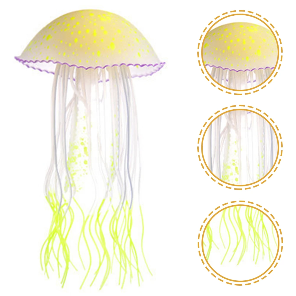 Silicone Glowing Aquarium Decor Yellow Fake Plant Prop Fish Tank Adornment Night Glowing Jellyfish Light Small
Silicone Glowing Aquarium Decor Yellow Fake Plant Prop Fish Tank Adornment Night Glowing Jellyfish Light Small