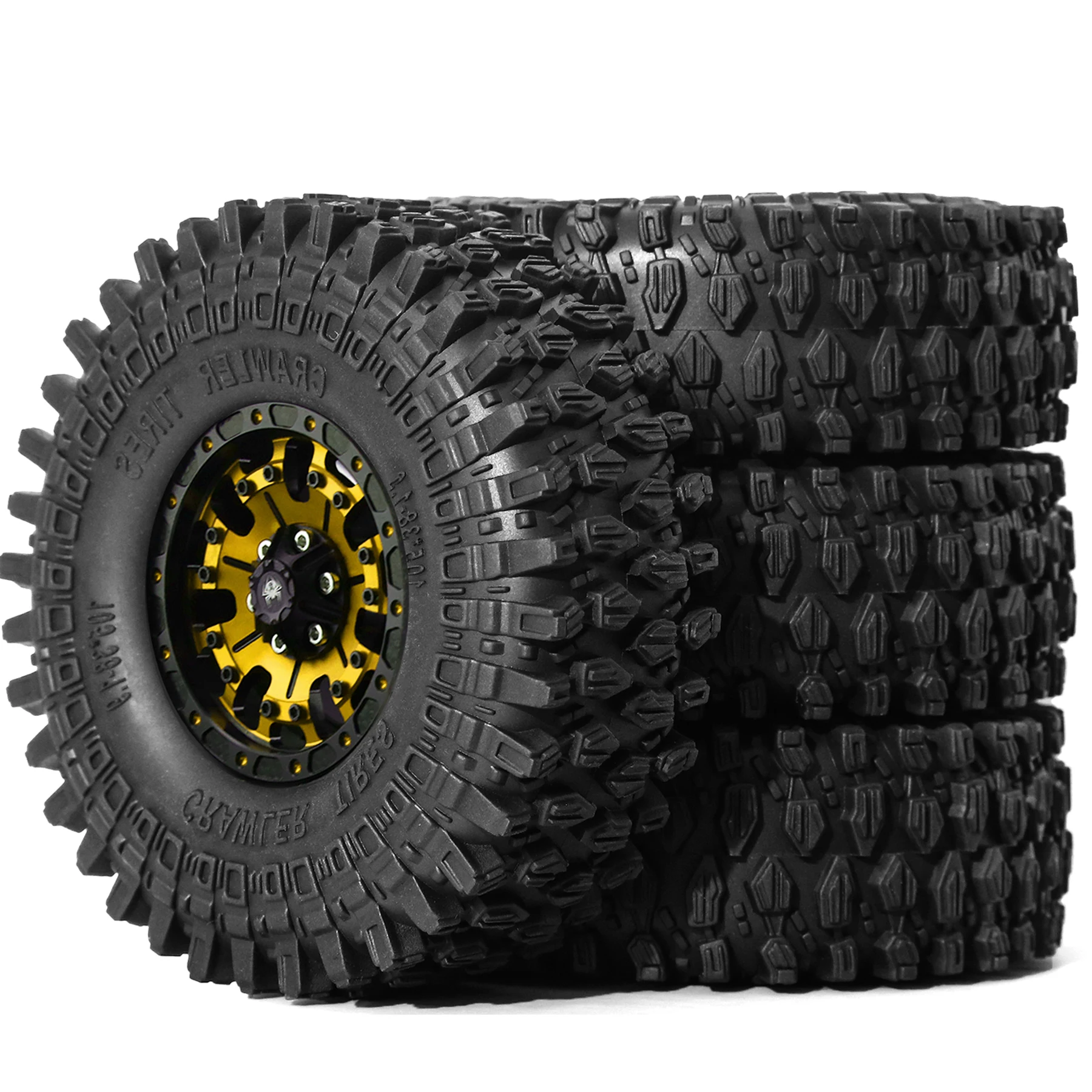 4PCS 1.9 Inch Beadlock Wheels Soft Rubber Tires OD 4.13inch for 1/10 RC Crawler SCX10 90046 AXI03007 CC01 D90 D110
4PCS 1.9 Inch Beadlock Wheels Soft Rubber Tires OD 4.13inch for 1/10 RC Crawler SCX10 90046 AXI03007 CC01 D90 D110