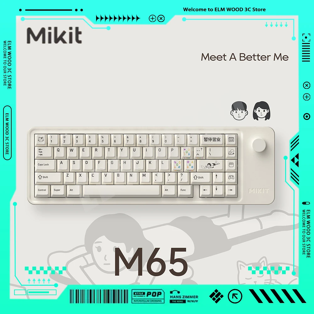 Mikit M65 механическая клавиатура, Беспроводная игровая клавиатура с тремя режимами, многофункциональные ручки, прокладка, эргономика, ПК
Mikit M65 механическая клавиатура, Беспроводная игровая клавиатура с тремя режимами, многофункциональные ручки, прокладка, эргономика, ПК
