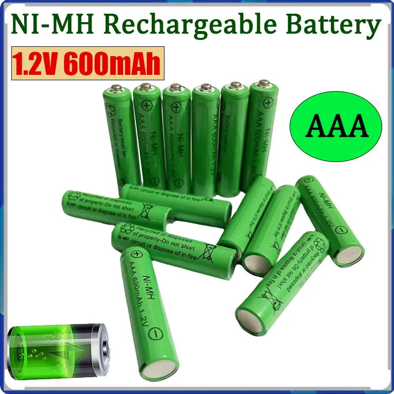 AAA 1.2V 600mAh Ni-MH Rechargeable Battery Toy Razor Battery Flashlight Remote Control Clock Electric Toothbrush Mouse
AAA 1.2V 600mAh Ni-MH Rechargeable Battery Toy Razor Battery Flashlight Remote Control Clock Electric Toothbrush Mouse