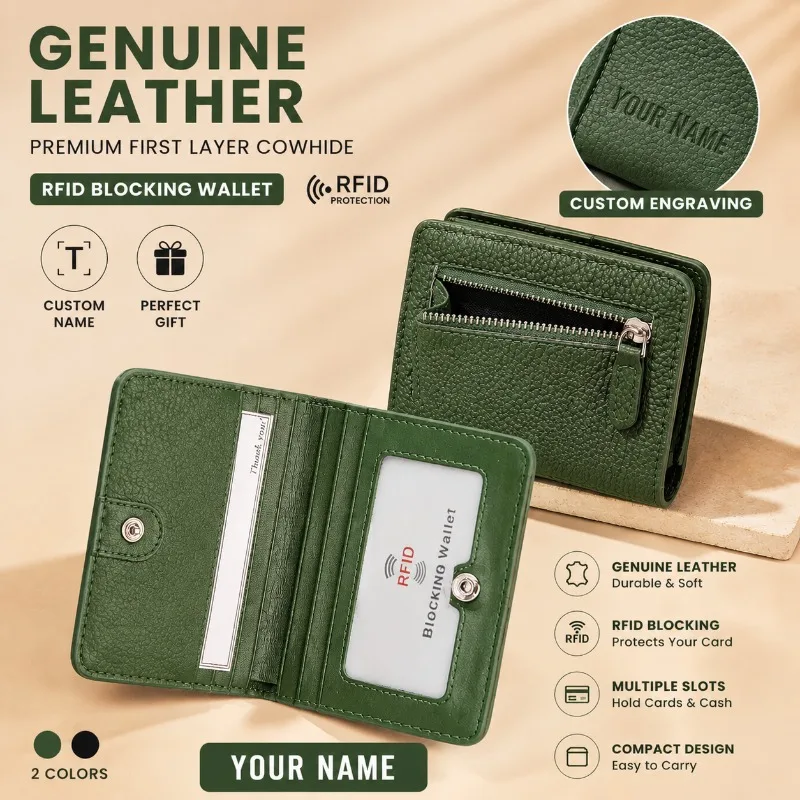 Leather small wallet, RFID anti-theft brush, short multi-card ID bill, change clip card bag wholesale
Leather small wallet, RFID anti-theft brush, short multi-card ID bill, change clip card bag wholesale